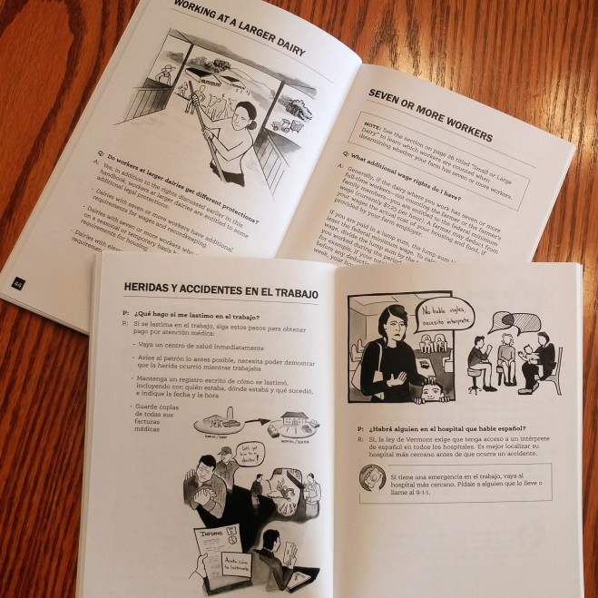 Photo of the dairyworker's Know Your Rights manual.